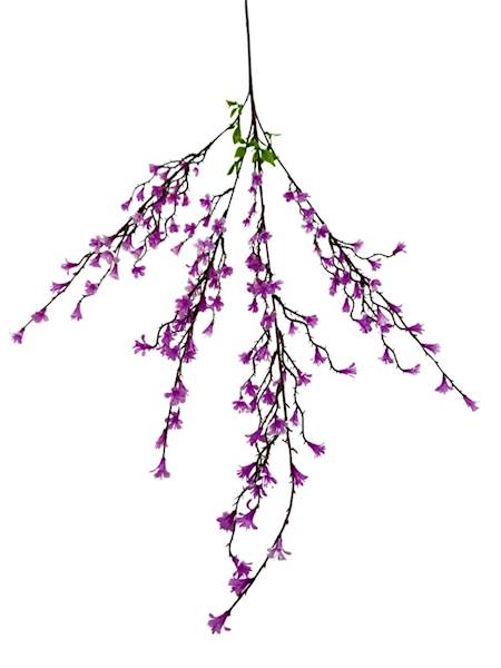 Gałązka kwiatuszki silikonowe 90 cm różowe