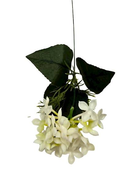 Dodatek 45 cm kwiatuszki silikonowe białe