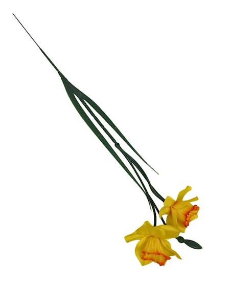 Żonkil gałązka 53 cm żółty i pomarańcz