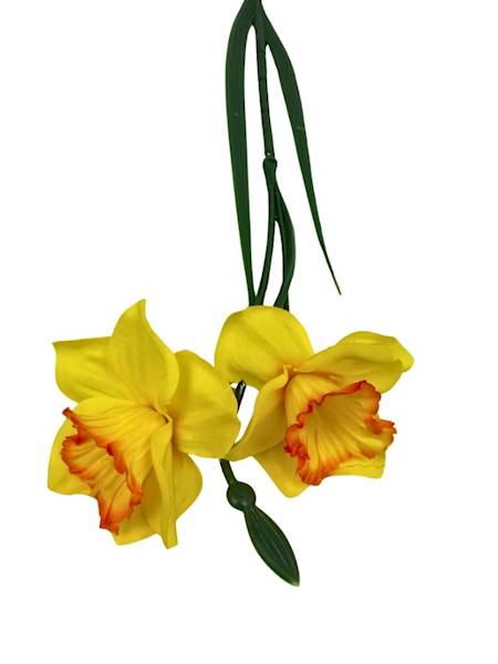 Żonkil gałązka 53 cm żółty i pomarańcz