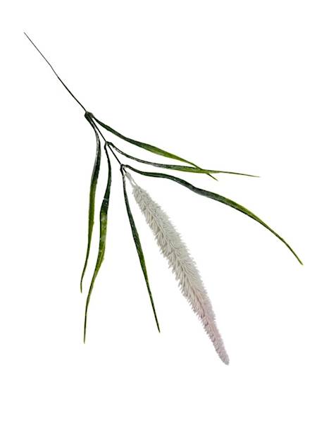 Trawa gałązka 50 cm biała