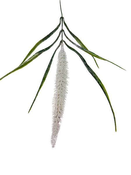 Trawa gałązka 50 cm biała