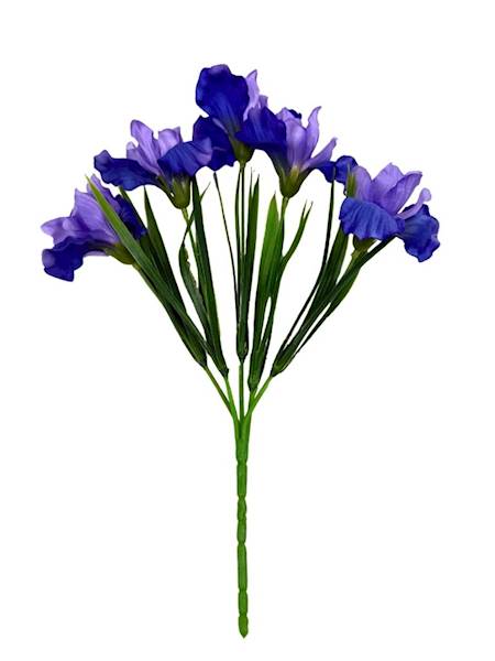 Bukiet irysy 32 cm fiolet i niebieski
