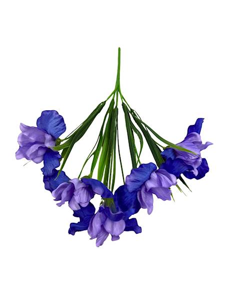 Bukiet irysy 32 cm fiolet i niebieski