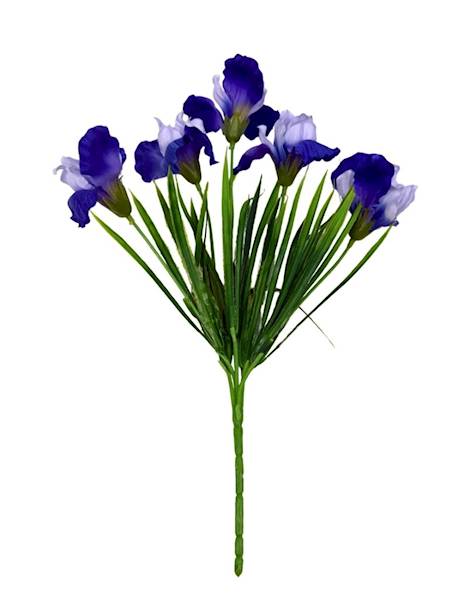 Bukiet irysy 32 cm jasny i ciemny niebieski