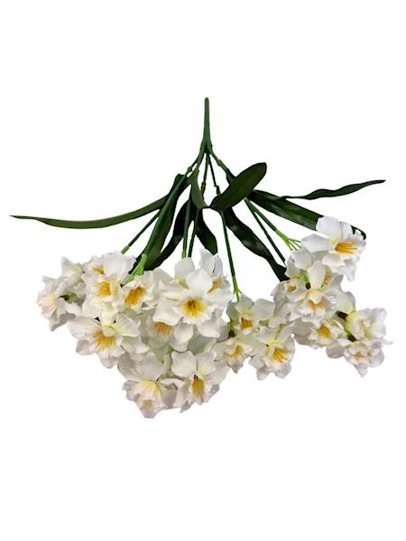 Bukiet żonkil 38 cm biały