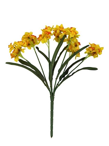 Bukiet żonkil 38 cm żółto pomarańczowy