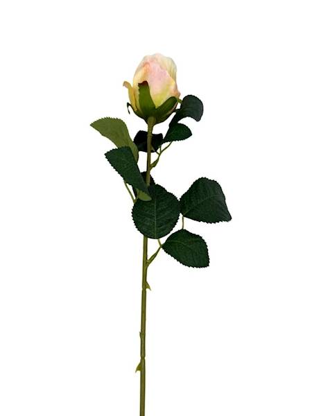 Róża gałązka 52 cm jasny róż i jasna zieleń