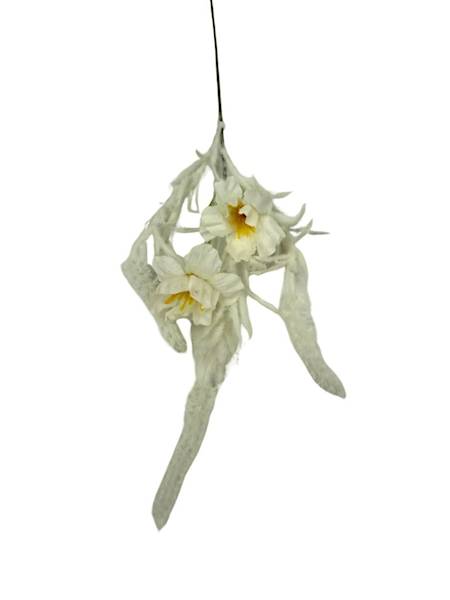 Pik dodatek susz z kwiatami 44 cm kremowy