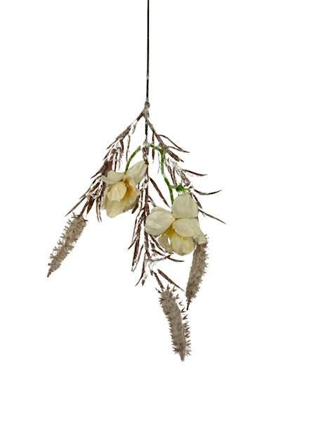 Pik dodatek susz z kwiatami 44 cm beż