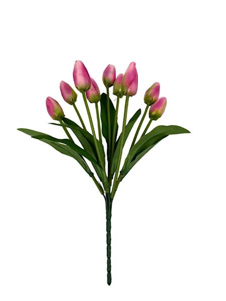 Bukiet 9 tulipanów 40 cm różowy