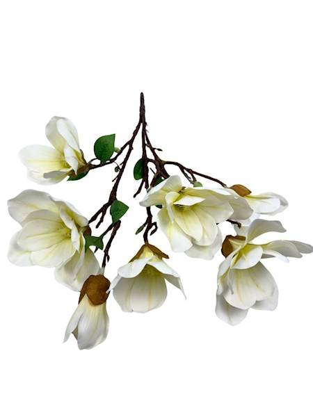 Magnolia bukiet silikonowy 55 cm kremowy