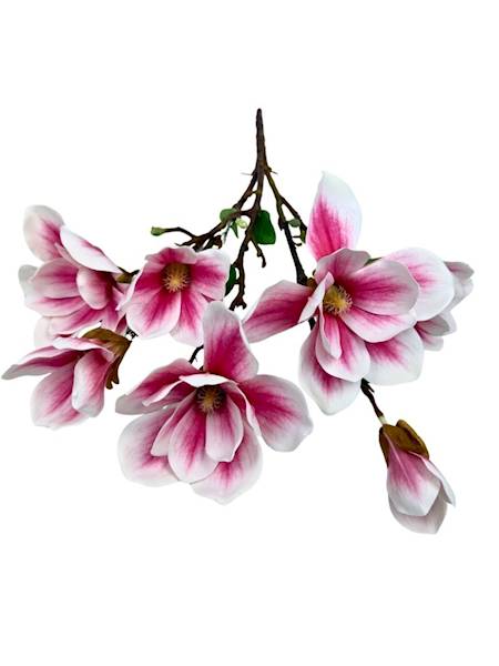 Magnolia bukiet silikonowy 55 cm róż z białym