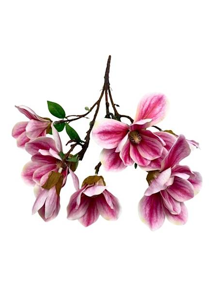 Magnolia bukiet silikonowy 55 cm ciemny róż