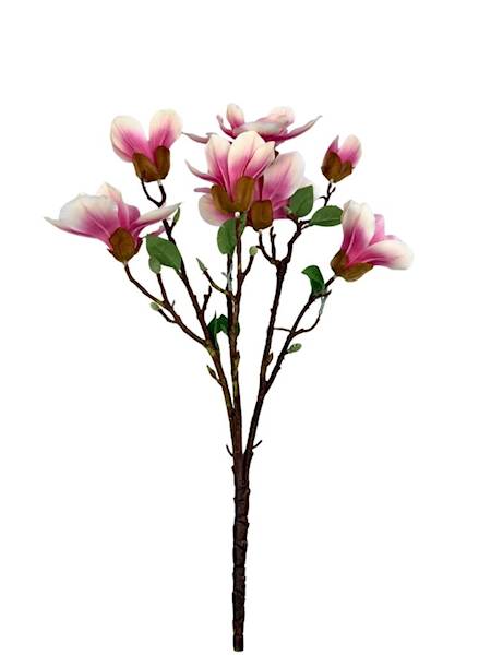 Magnolia bukiet silikonowy 55 cm ciemny róż