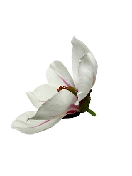 Magnolia główka silikonowa 13 cm biało różowa