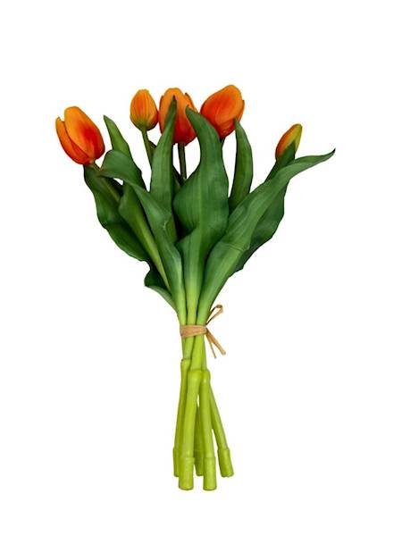 Tulipany gumowe wiązka 31 cm pomarańczowe
