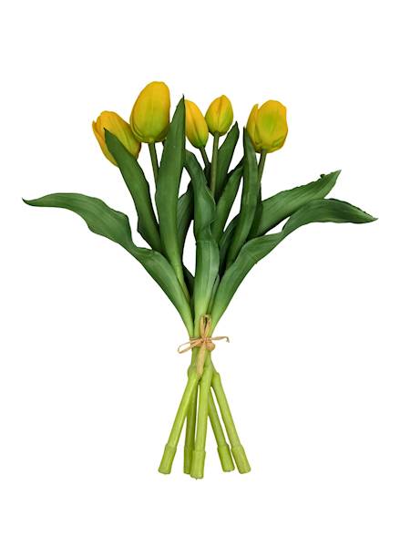 Tulipany gumowe wiązka 31 cm żółte