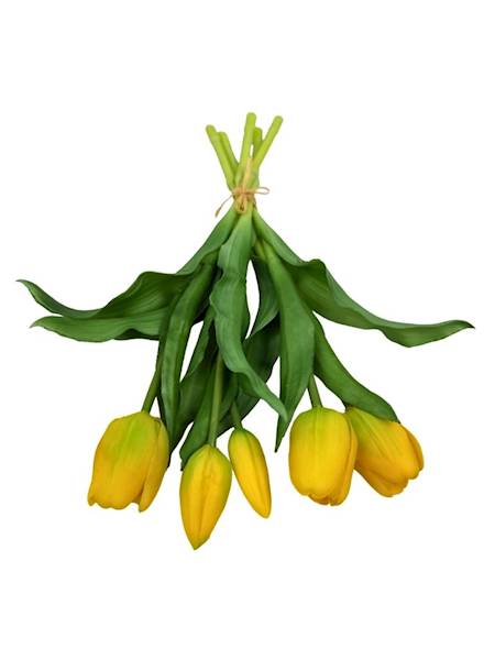 Tulipany gumowe wiązka 31 cm żółte