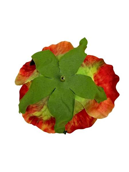 Róża główka 10 cm pomarańcz z żółtym