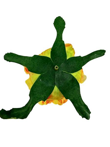 Róża główka 6 cm żółto pomarańczowa