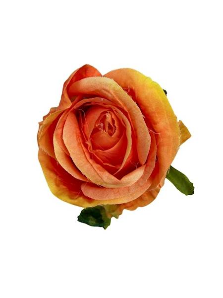 Róża główka 6 cm pomarańczowa