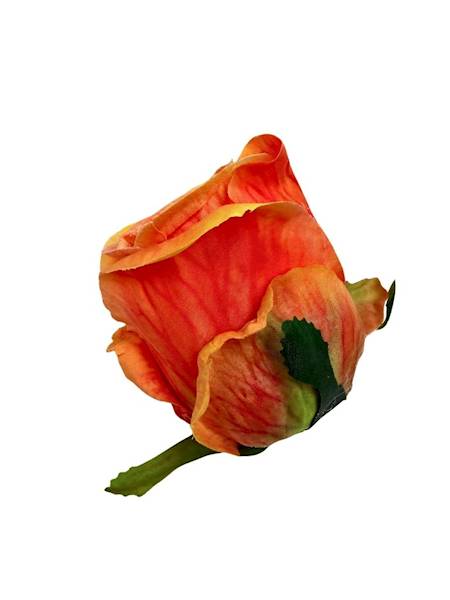 Róża główka 6 cm pomarańczowa