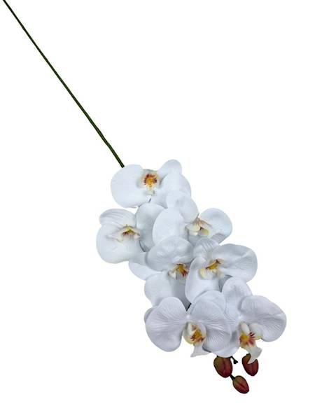 Storczyk silikonowy gałązka 100 cm biały