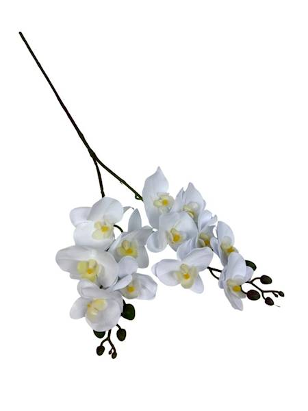 Storczyk silikonowy gałązka 58 cm biały