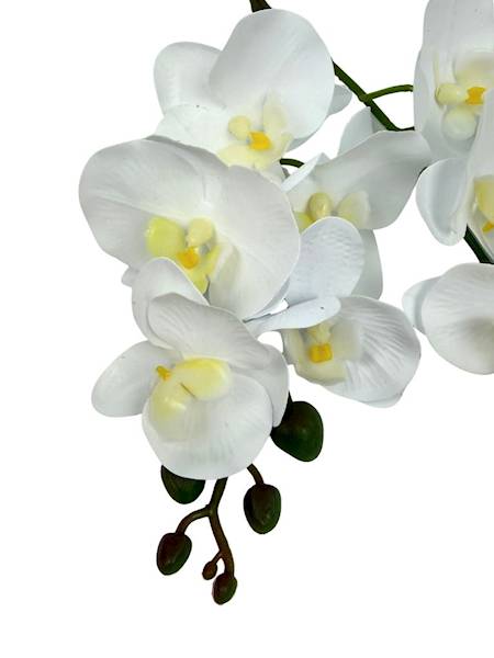 Storczyk silikonowy gałązka 58 cm biały