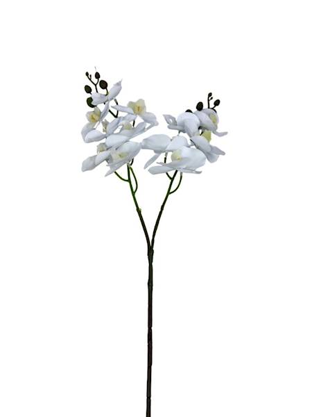 Storczyk silikonowy gałązka 58 cm biały