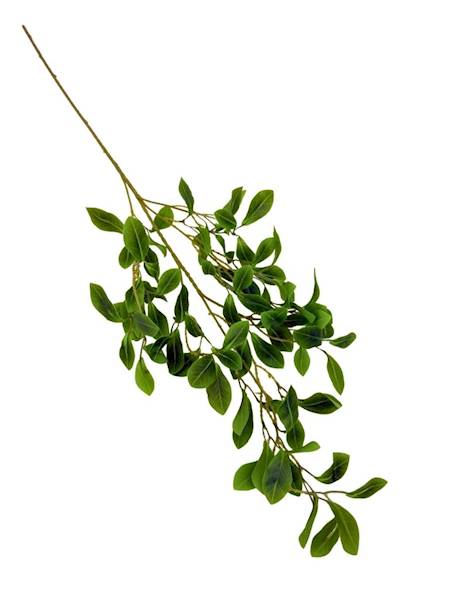 Gałązka liści silikonowych 10 cm zielona