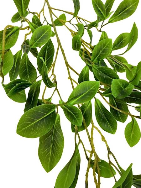 Gałązka liści silikonowych 10 cm zielona