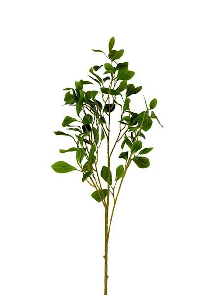 Gałązka liści silikonowych 10 cm zielona