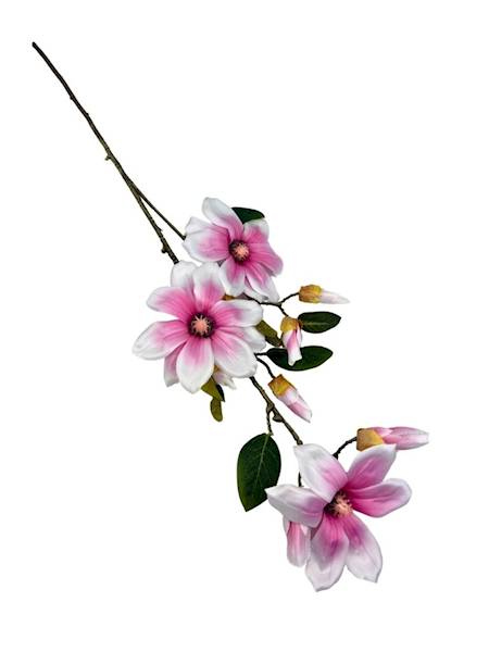 Magnolia gałązka 92 cm biało różowa