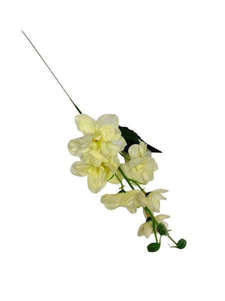 Ostróżka gałązka 40 cm kremowo zielona