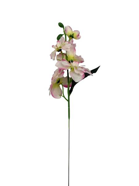 Ostróżka gałązka 40 cm biało różowa