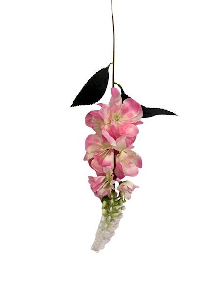 Ostróżka gałązka 60 cm różowo kremowa