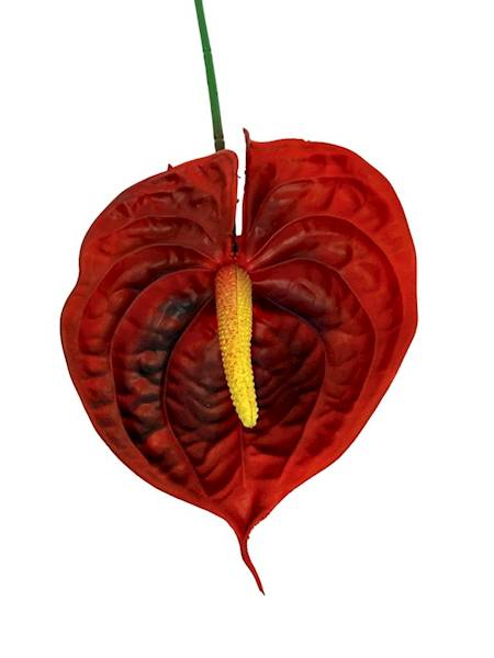 Anturium silikonowe gałązka 75 cm czerwone