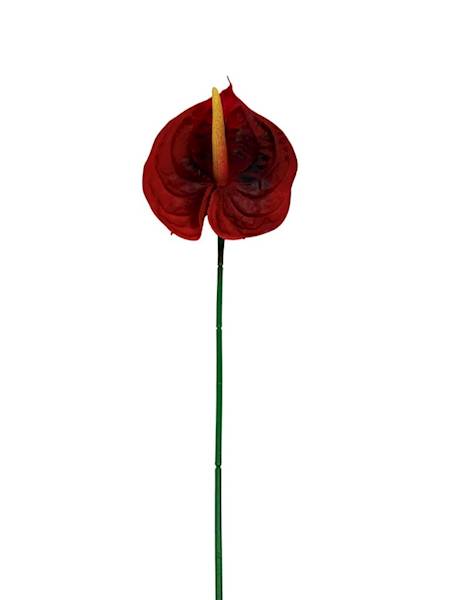 Anturium silikonowe gałązka 75 cm czerwone