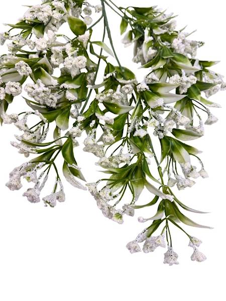 Gałązka kuleczki 80 cm biała