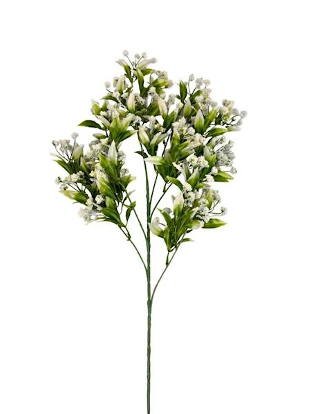 Gałązka kuleczki 80 cm biała