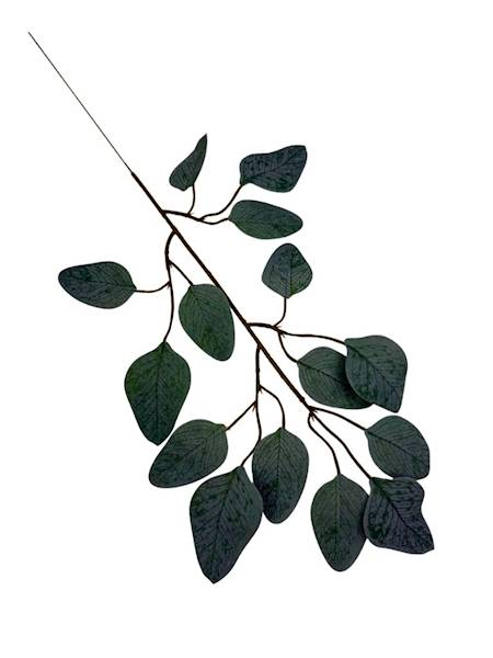 Liść gałązka 50 cm omszona zieleń 6 SZTUK