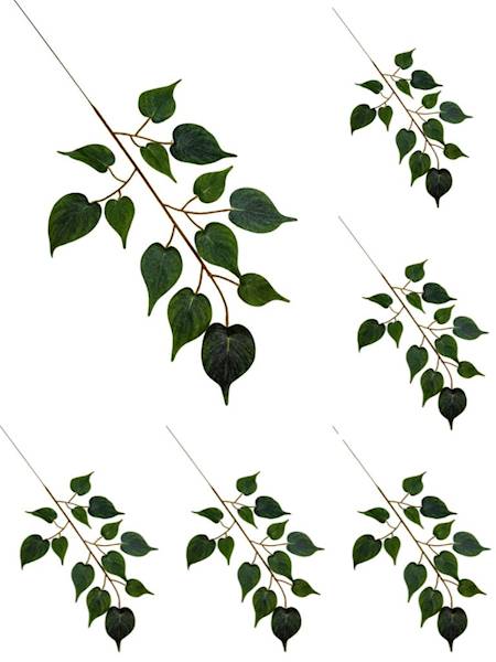 Liść gałązka 48 cm 6 SZTUK