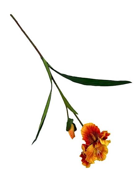 Irys piankowy gałązka 85 cm żółto pomarańczowy