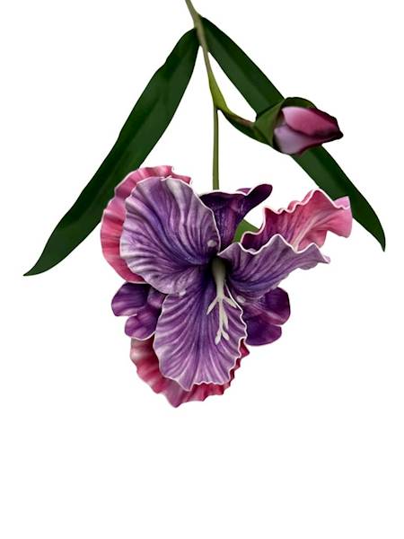 Irys piankowy gałązka 85 cm fiolet z różem