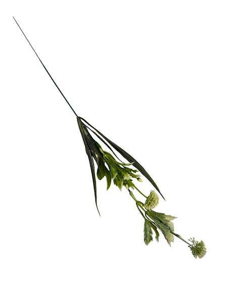 Dodatek gałązka 52 cm biało zielony
