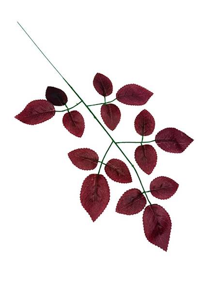 Liść  gałązka 64 cm bordo