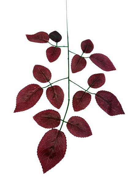 Liść  gałązka 64 cm bordo