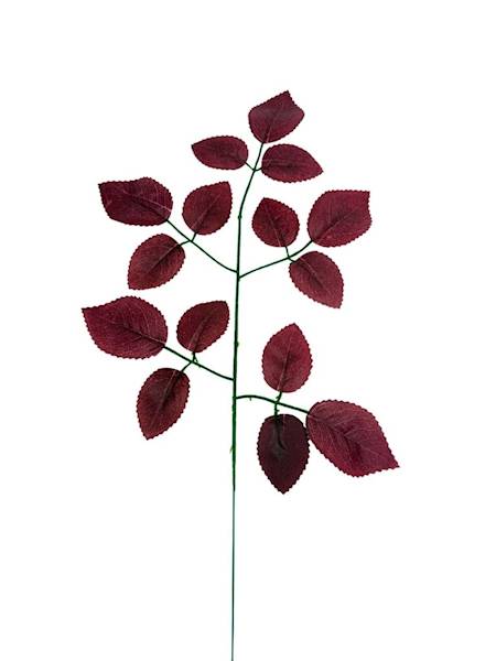 Liść  gałązka 64 cm bordo